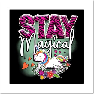 Stay Magical | Unicorn | T Shirt Design Posters and Art